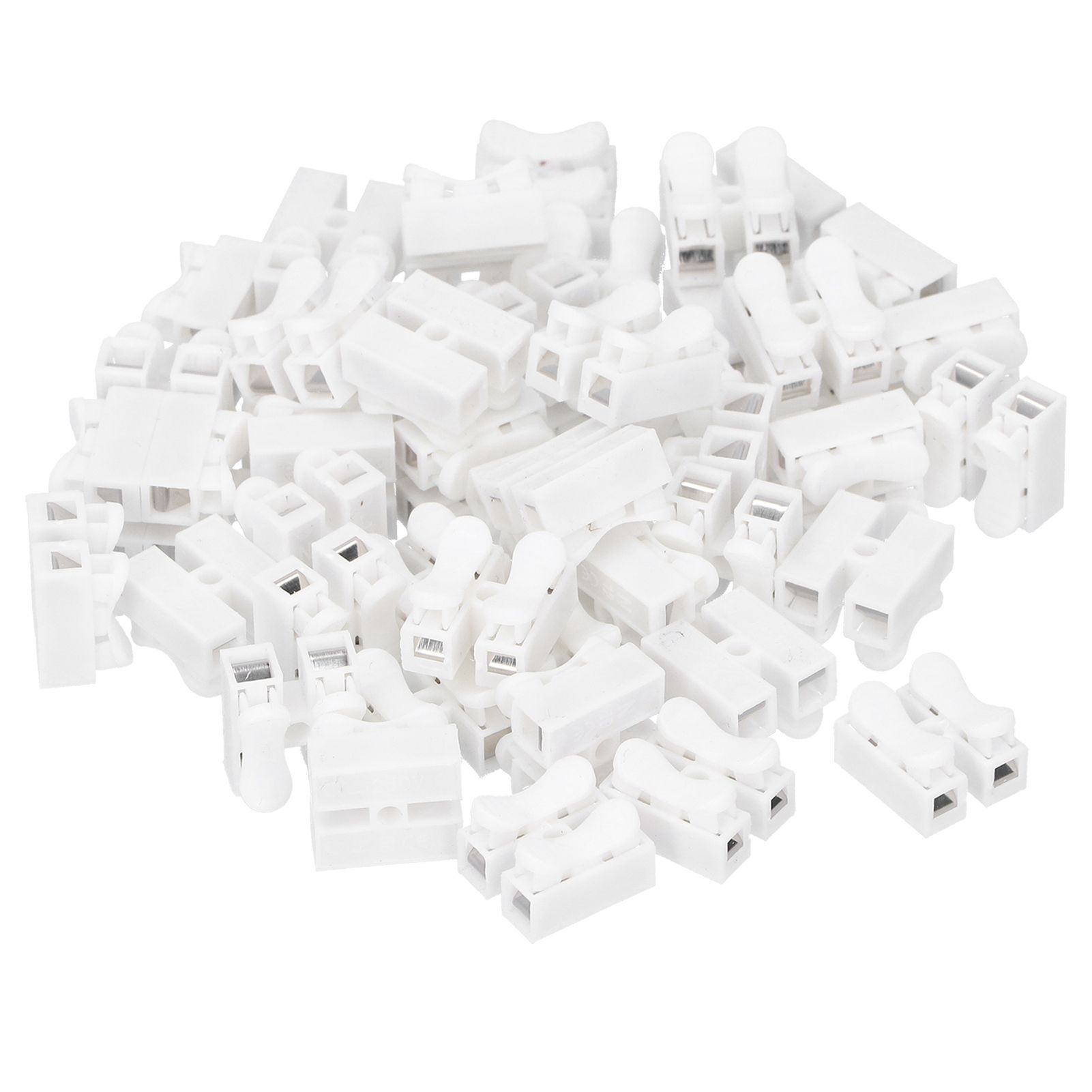 100pcs CH‑2 Connectors for LED Ceiling Light Flame Retardant 2 Port Press Terminal — image 6