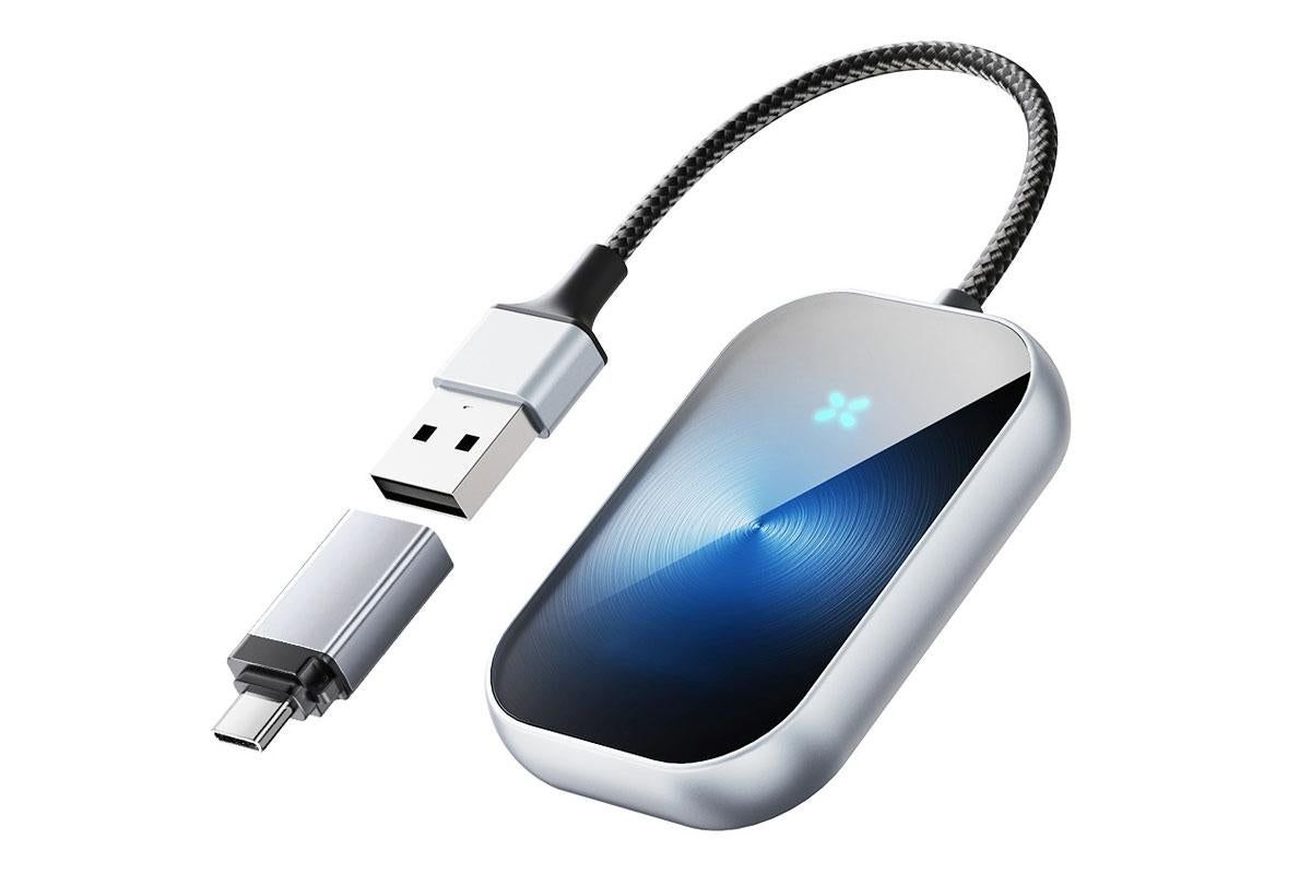 2 in-1 Wireless Adapter Bluetooth Car Play Dongle Wireless CarPlay and Android Auto Adapter for iPhone