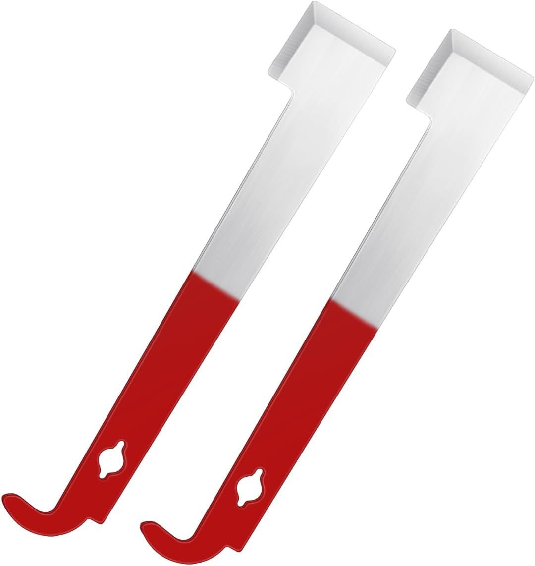 2 Pack Stainless Steel Beekeeping Hive Tools, J Hook Frame Lifters and Scrapers for Hive Inspection, Frame Removal and Honey Harvesting