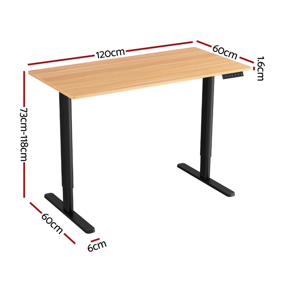 120CM Artiss Electric Standing Desk Sit Stand Desks Home Office Computer Desk โ image 2