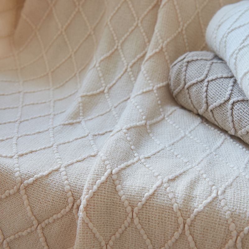 Yan Chu Knitted Diamond Blanket 125x170cm Deep Powder 125x 170 Diamond (with tassels) โ image 5