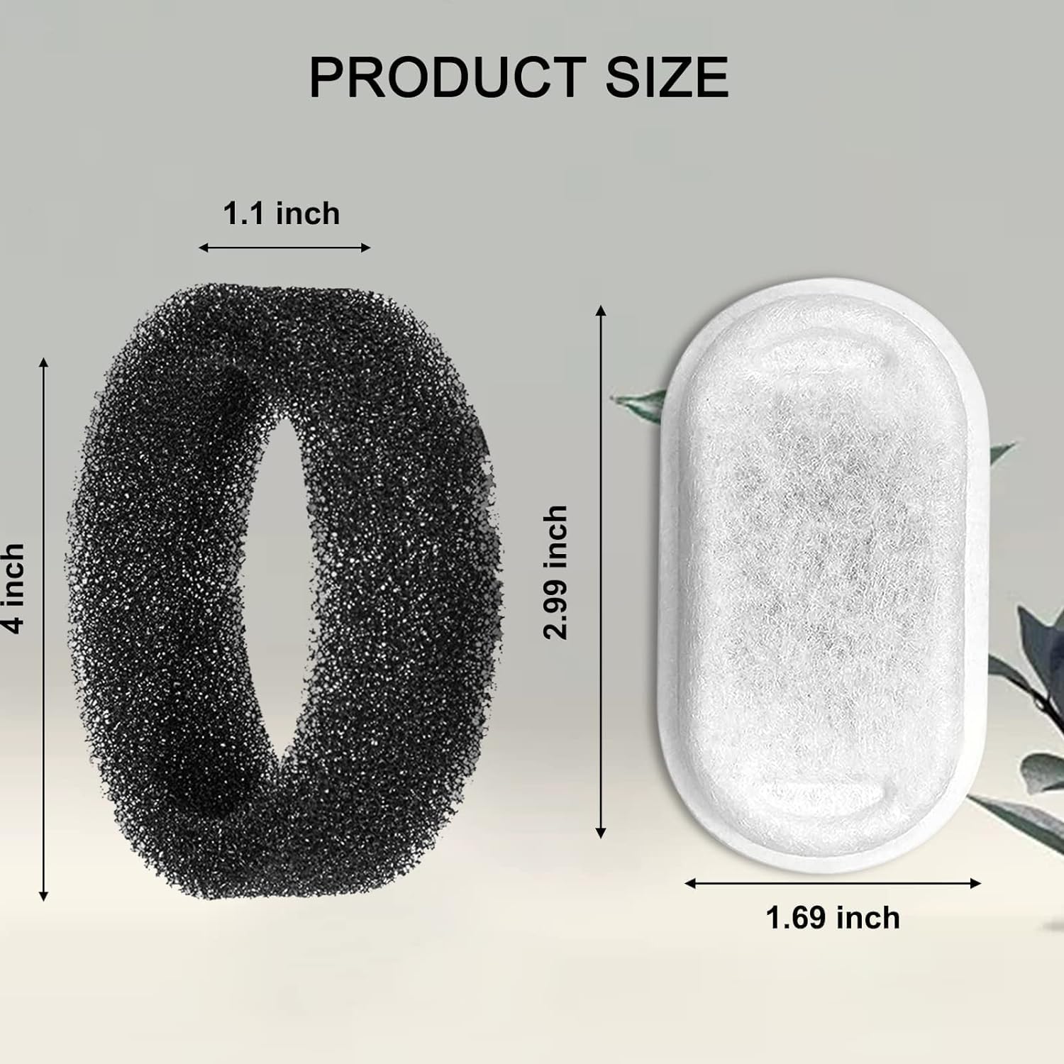 Cat Water Fountain Filters for 108/3.2L& 67oz/2L Stainless Steel Pet Water Dispenser Fountain Filter Replacement with 8 Sponges (8 Filters&8 Sponges) โ image 6
