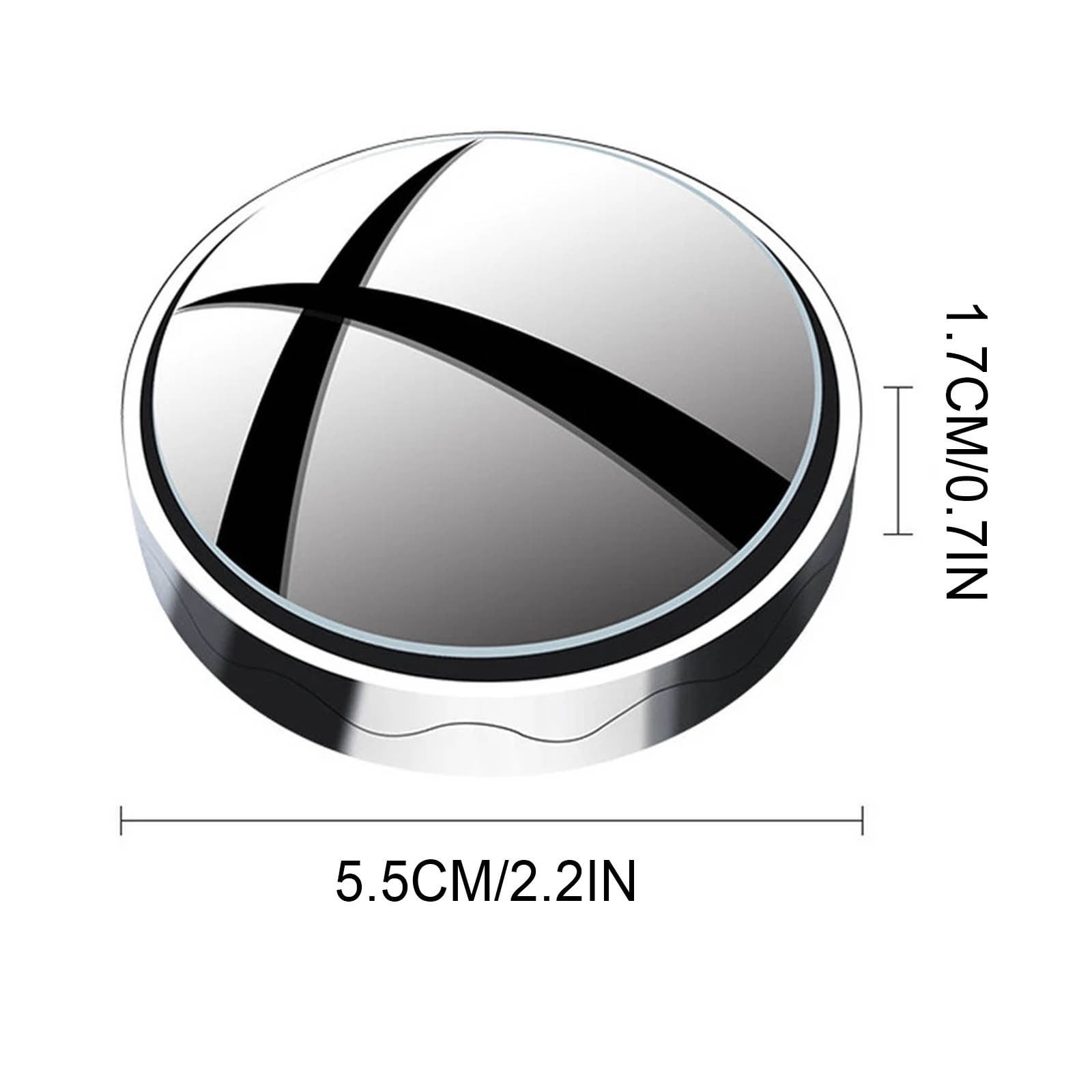 2 Pieces Suction Cup Car Convex Blind Spot Mirror,Blind Spot Mirror, 360° Wide Angle Side Rear View Mirror, Reversing, Black — image 5