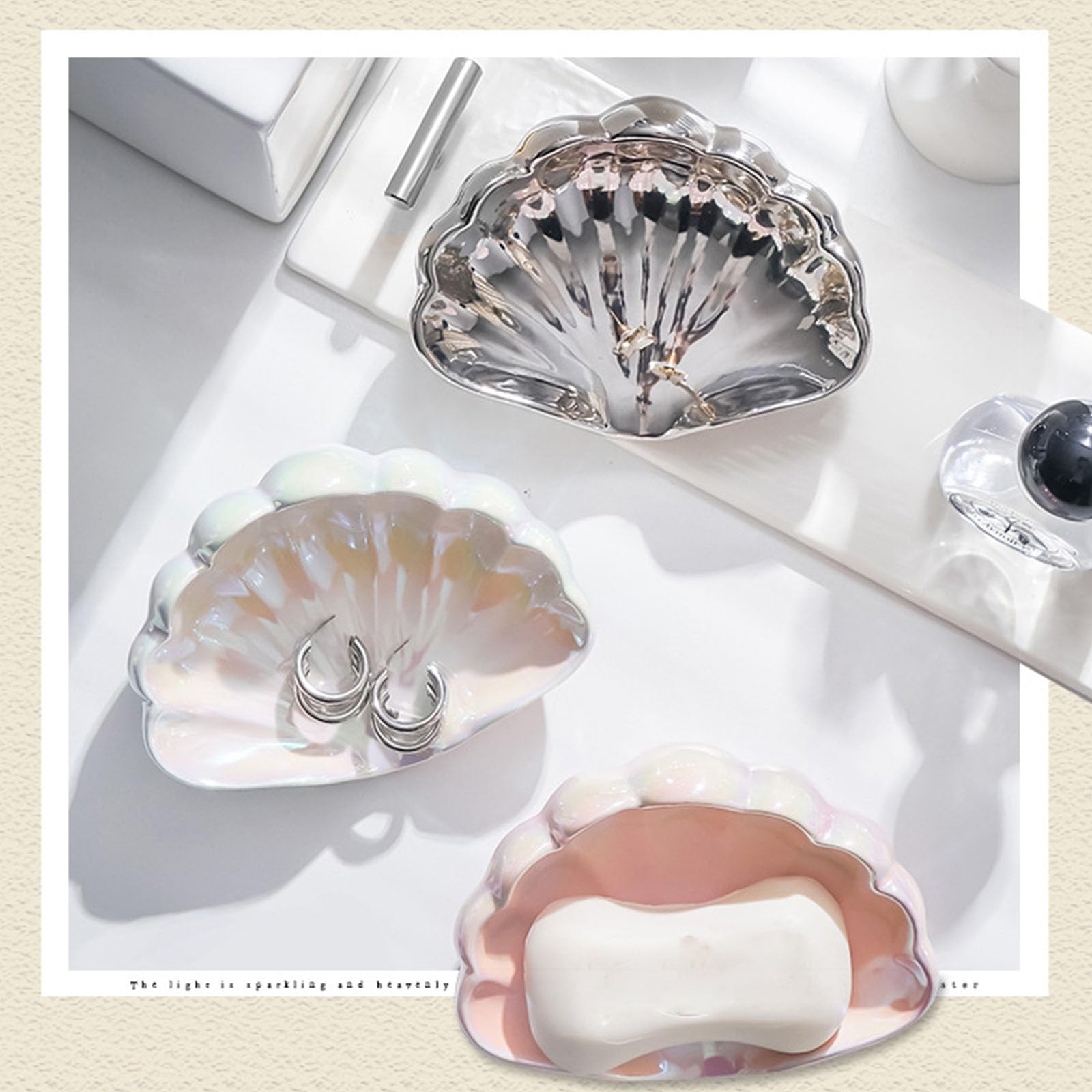 Soap Dish Shell - Soap Holder - Soap Dish - Bathroom Accessories - Jewelry Dish - Toilet Furnishings - Storage Dish - Home Decoration - Key Tray - Make Up — image 2