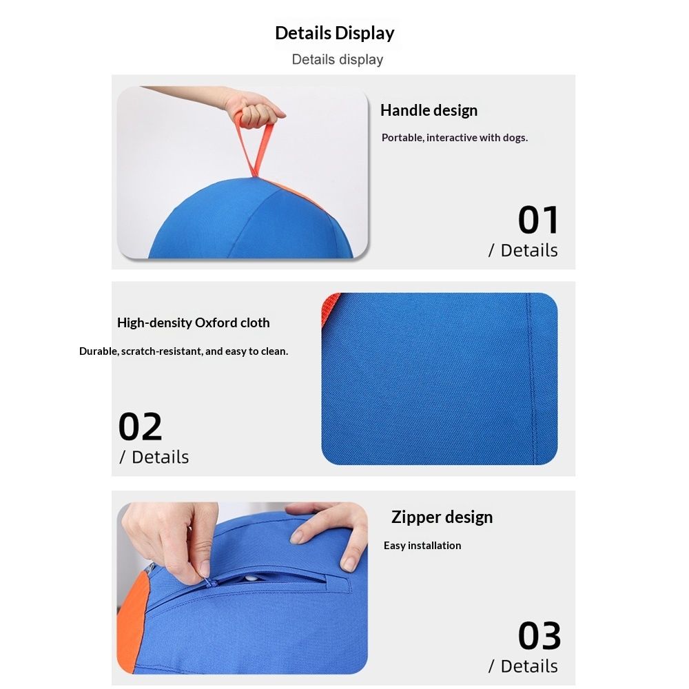 Herding Ball for Dogs, 18" Large Ball Interactive Dog Toys for Medium & Large Dogs, Complete Set Dog Ball with Hand Pump, Horse Ball for Playing, Pet Ball Toy โ image 5