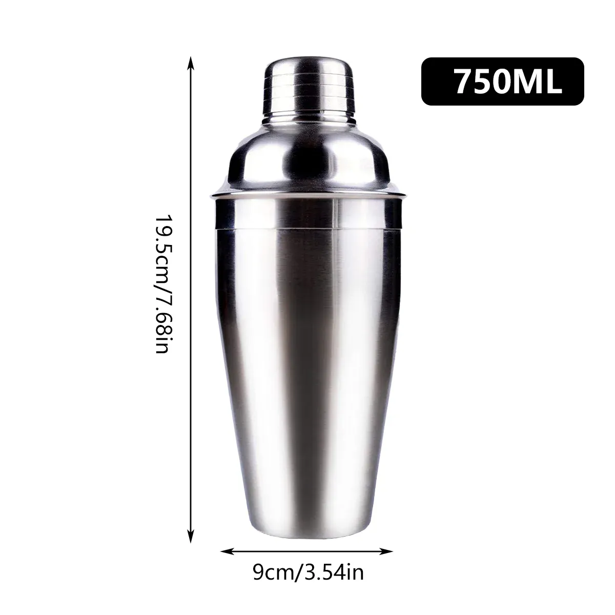 Stainless Steel Cocktail Shaker Decanter and Shaker For Home Bar Mixing Drinks — image 3