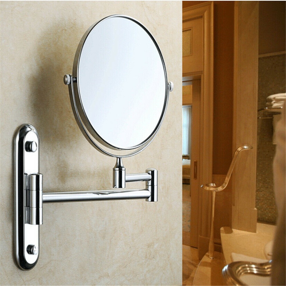 Bath Mirror 5X Magnification Wall Mounted Adjustable Makeup Mirror Arm Extend — image 3
