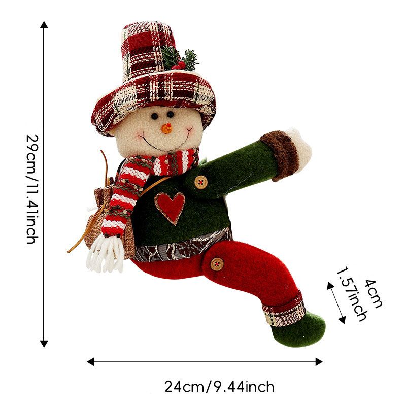 Christmas Snowman Curtain Tiebacks Set of 2, Festive Plush Curtain Holders for Window Drapes, Holiday Home Decor — image 5