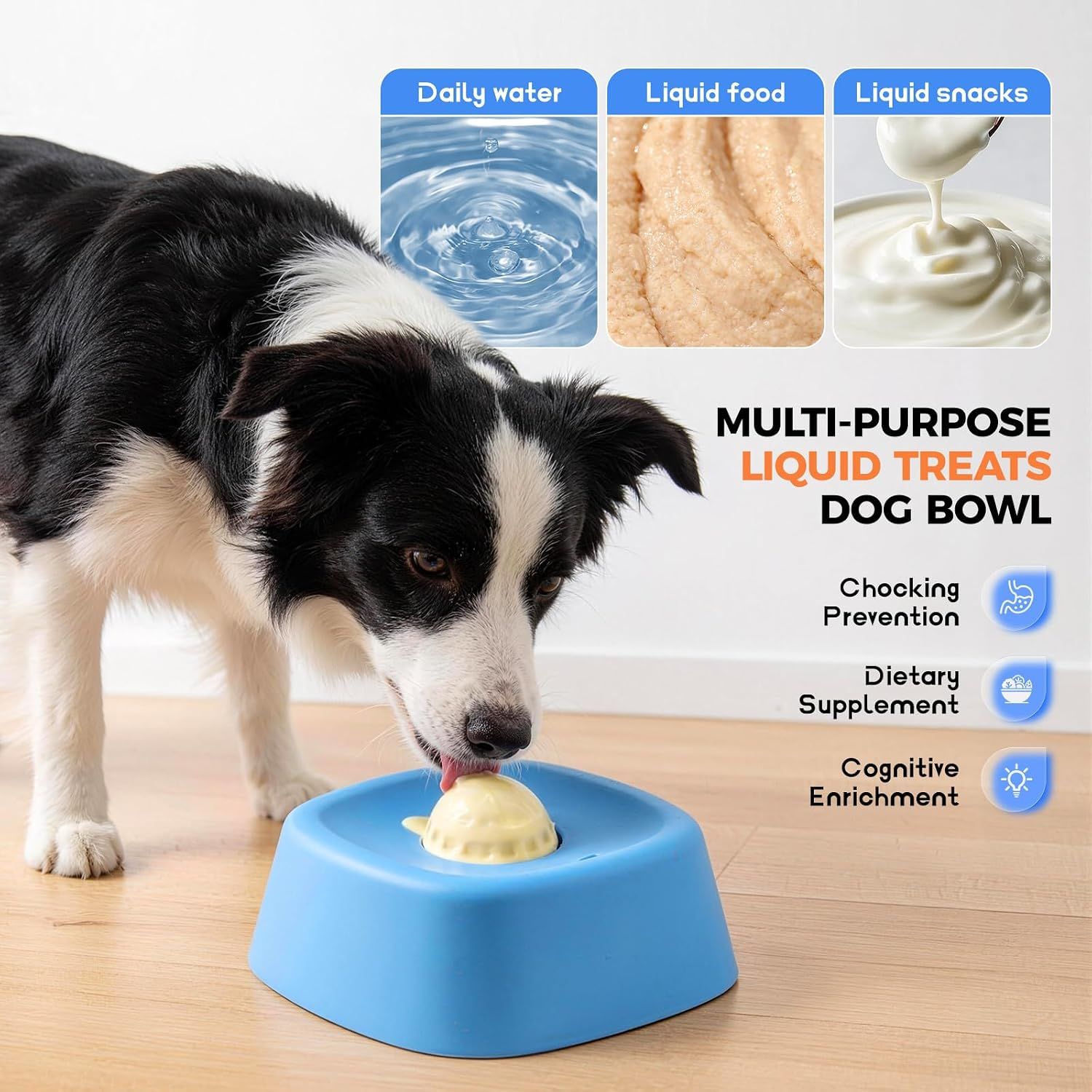 Pet Slow Feeder Lick Bowl with Rolling Ball for Yogurt and Broth — image 4
