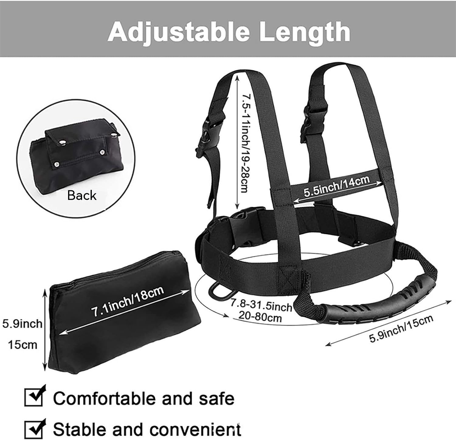 Toddler and Kids Ski Trainer Harness-Harness Heavy Duty Ski Shoulder Training Harness Leash for Skating, Skateboarding, Snowboard β image 2