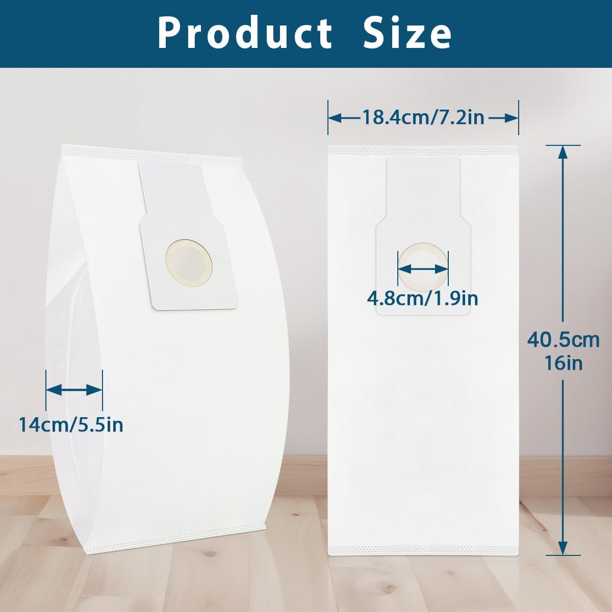 8 Pack 53294 Style O HEPA Cloth Vacuum Bags Replacement Compatible with Kenmore Upright Vacuum Cleaner 53293 50690 31140 31150 BU1005 BU1018, Compare to Part — image 2