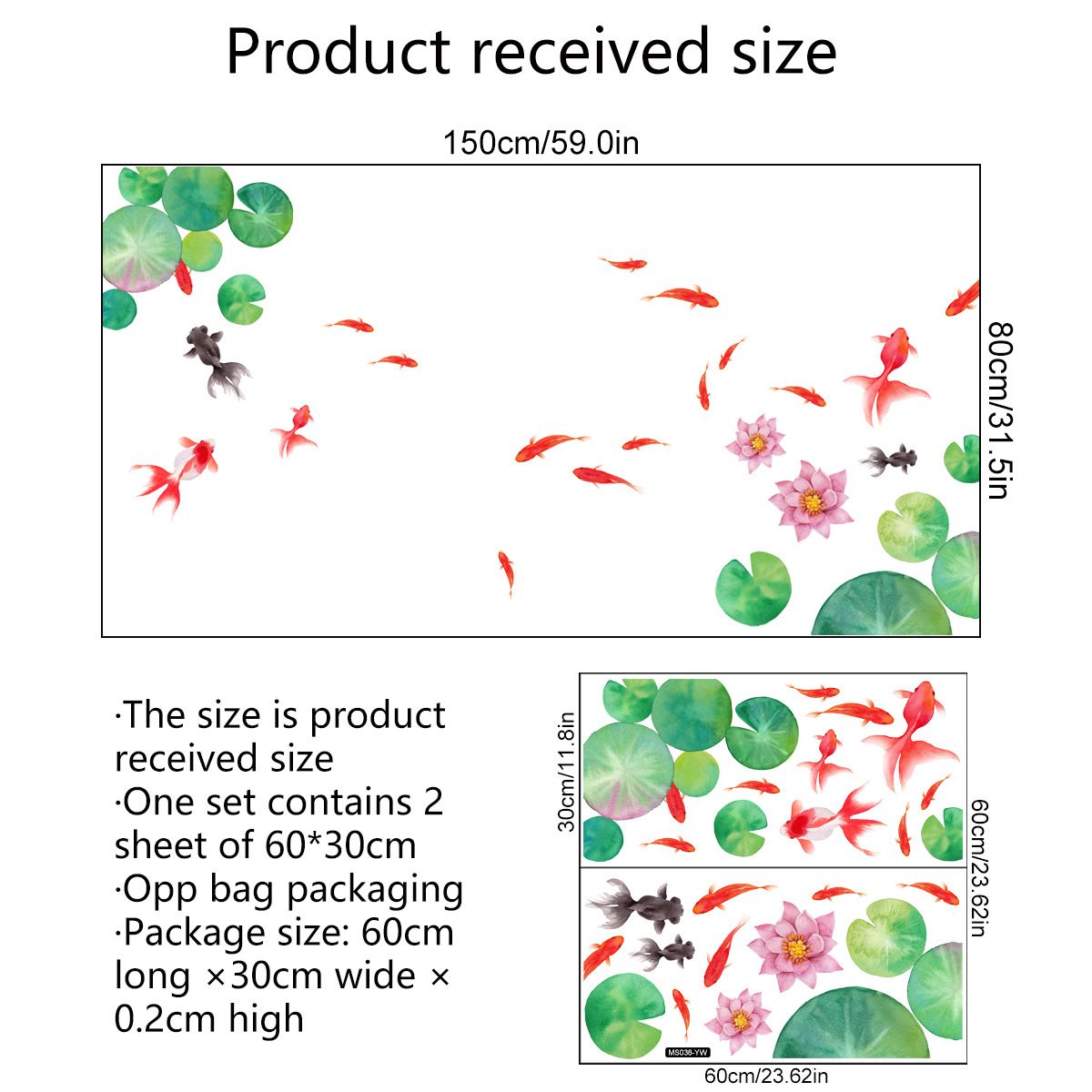 Bathtub stickers Self-Adhesive Lotus Leaf and Flower Wall Decor Stickers DIY Removable PVC Flower Sticker Decals — image 4