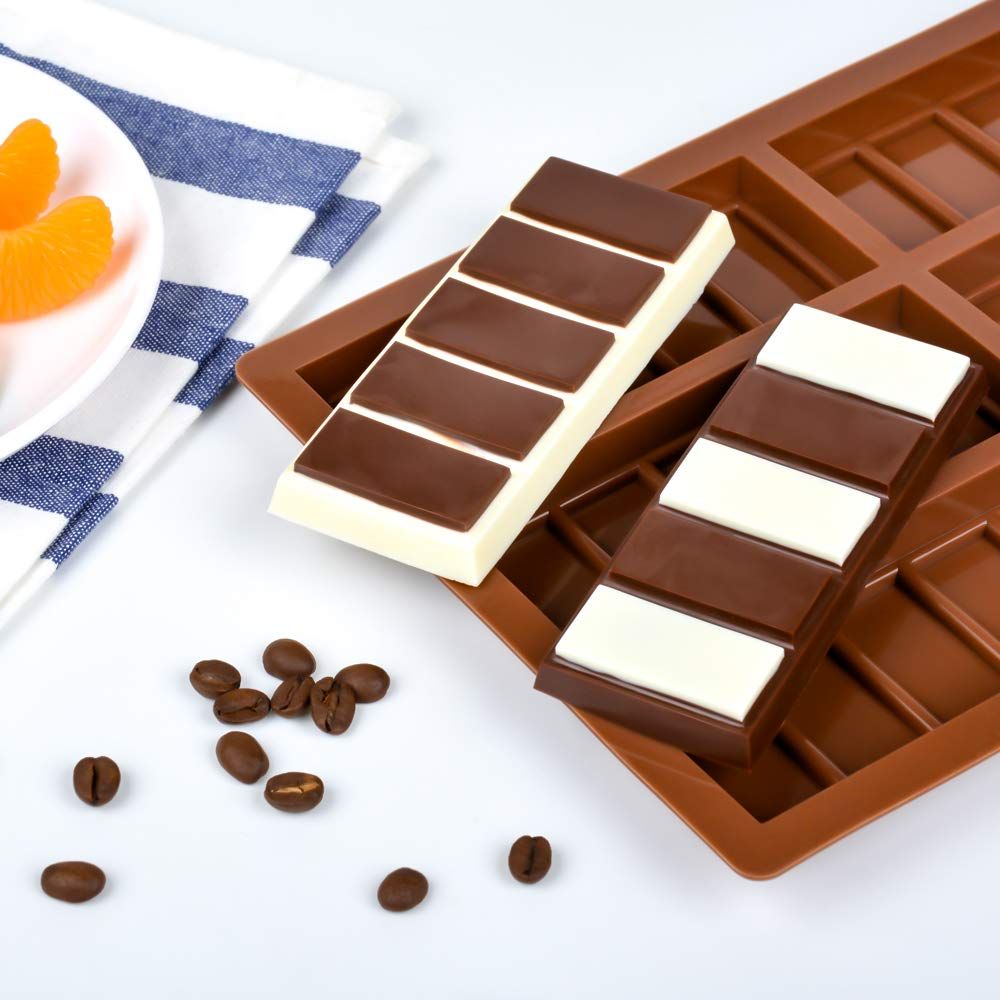 Chocolate Bar Molds - Silicone Break Apart Protein and Engery Bar Candy Chocolate Molds Pack of 2 food grade silicone — image 4