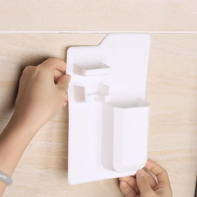 Silicone Shower Toothbrush Holder Bathroom Storage Rack for Razor and Toothpaste - Black โ image 6