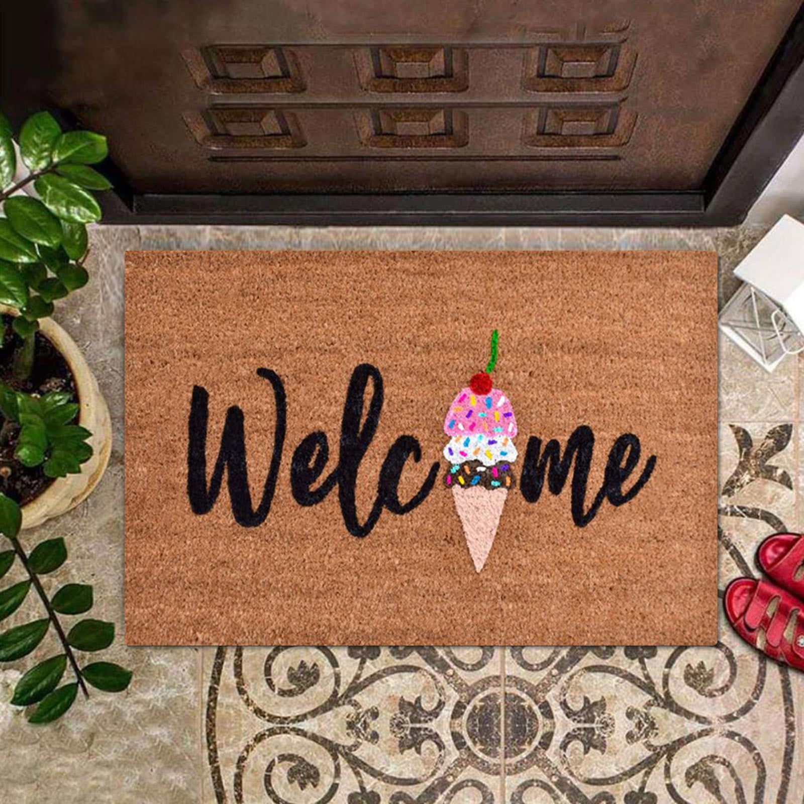 16x24 inch Doormats for Outdoor Entrance Home Waterproof Floor Mat Outdoor Rug Front Door Spring Mat Floor Decor Outdoor Summer Decor Spring Rugs Mat for Front — image 2
