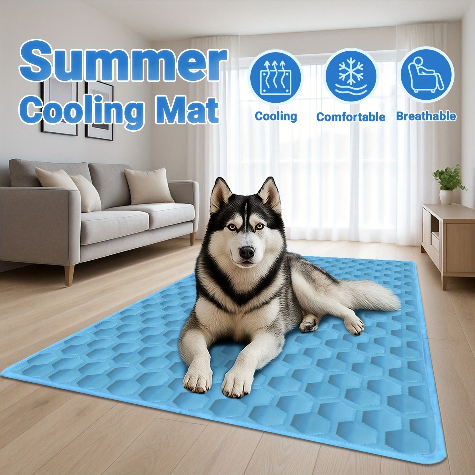 Summer Cooling Mat for Pets – Ultra-Soft, Breathable, and Durable Hexagon-Textured Surface for Instant Comfort – Ideal for Cats, Dogs, and Small Animals — image 3