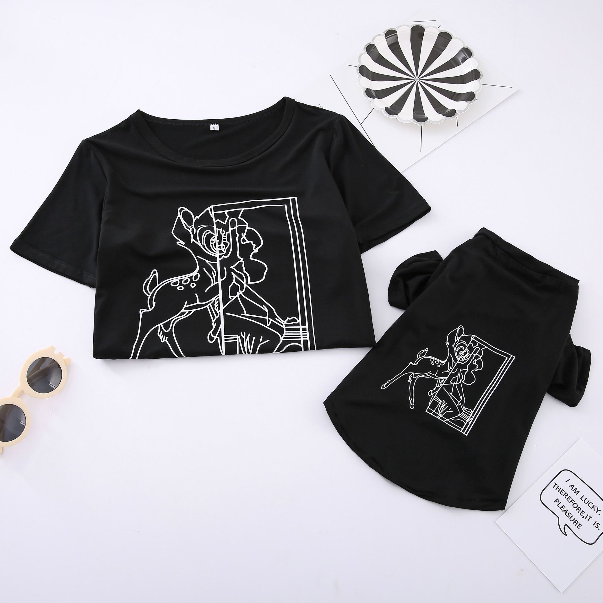 Odd Pet Dog Owner T Shirt Cotton Vest Dog vest deer XL โ image 3
