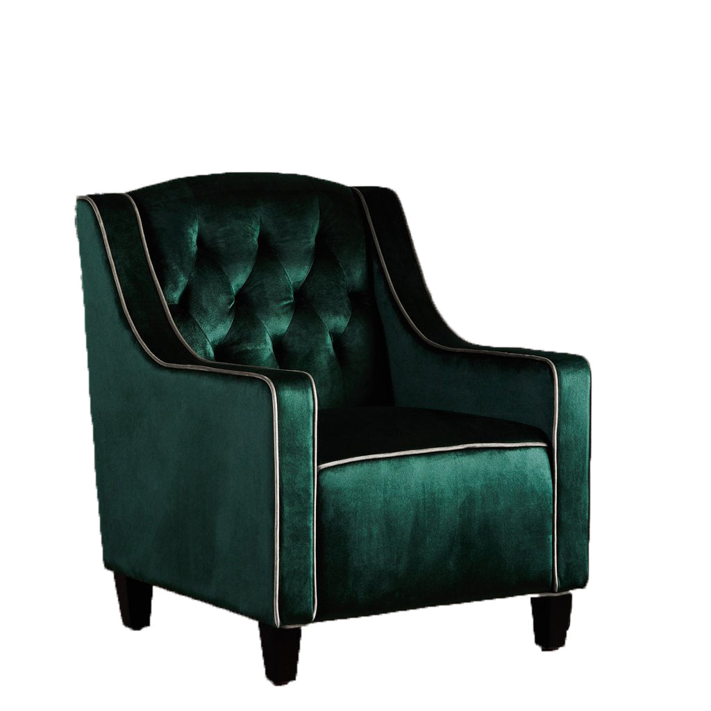 Lara Two Tone Tufted Emerald New Velvet Club Armchair โ image 4
