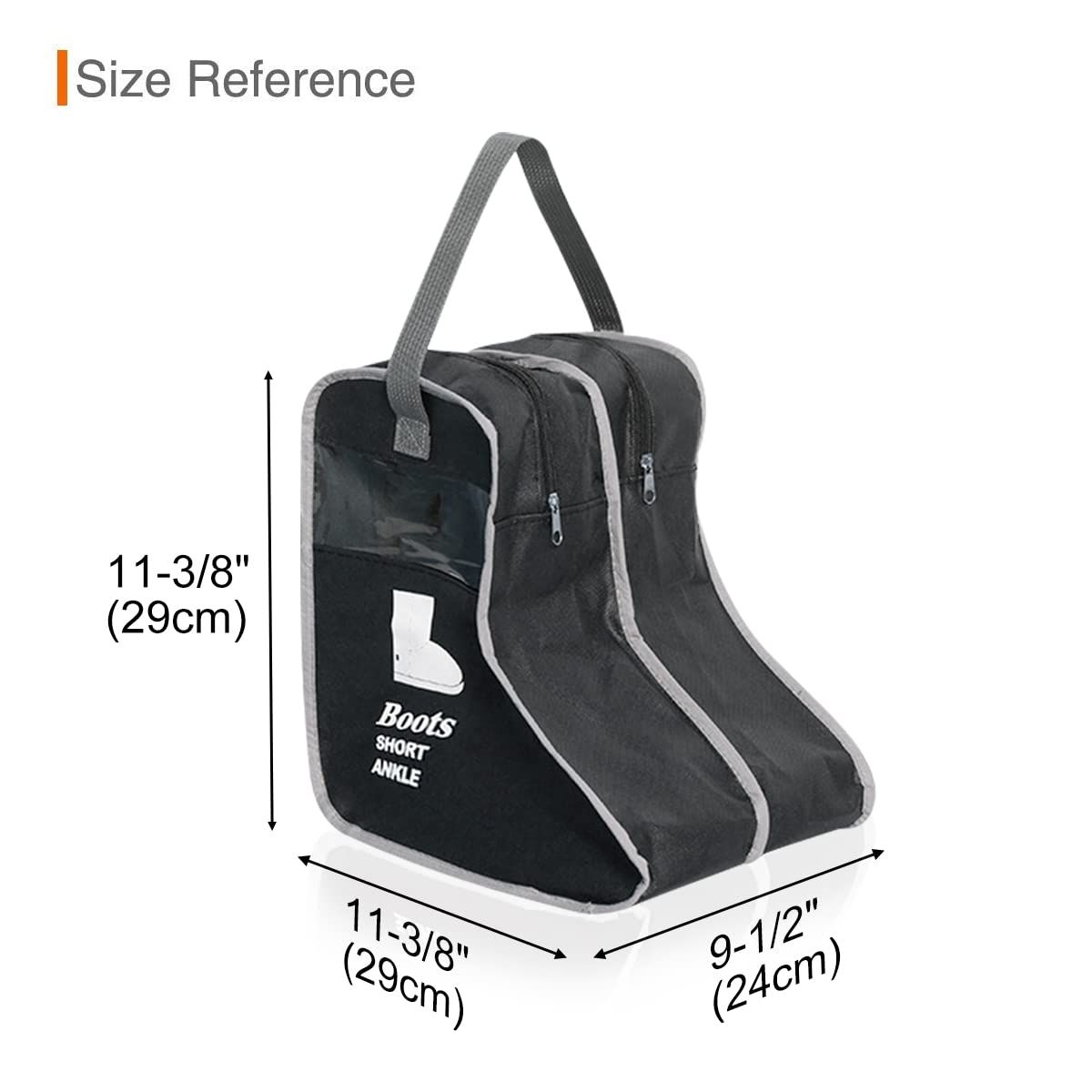 2 Pack Portable Boots Storage Bag, Black Shoe Bags for Storage and Travel Dust Proof Travel Shoe Bags for Packing (Medium) — image 2