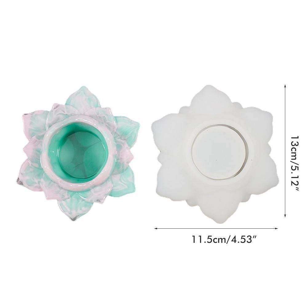 Flower Resin Mold Candle Holder Mold Silicone Mold for DIY Jewelry Box Candy Box Home Table Decor โ image 6