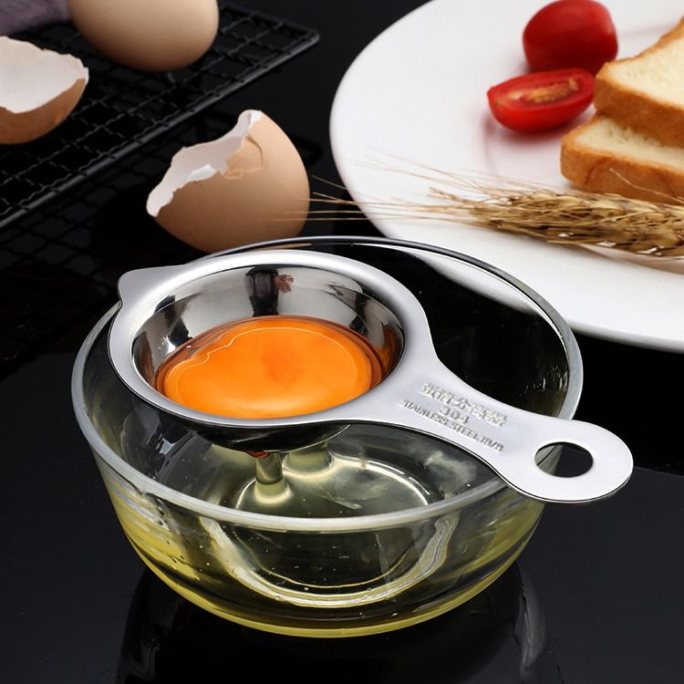 Thickening of stainless steel egg yolk separator Egg white separator Dishwasher Safe Kitchen Bake Tool, Silver โ image 3