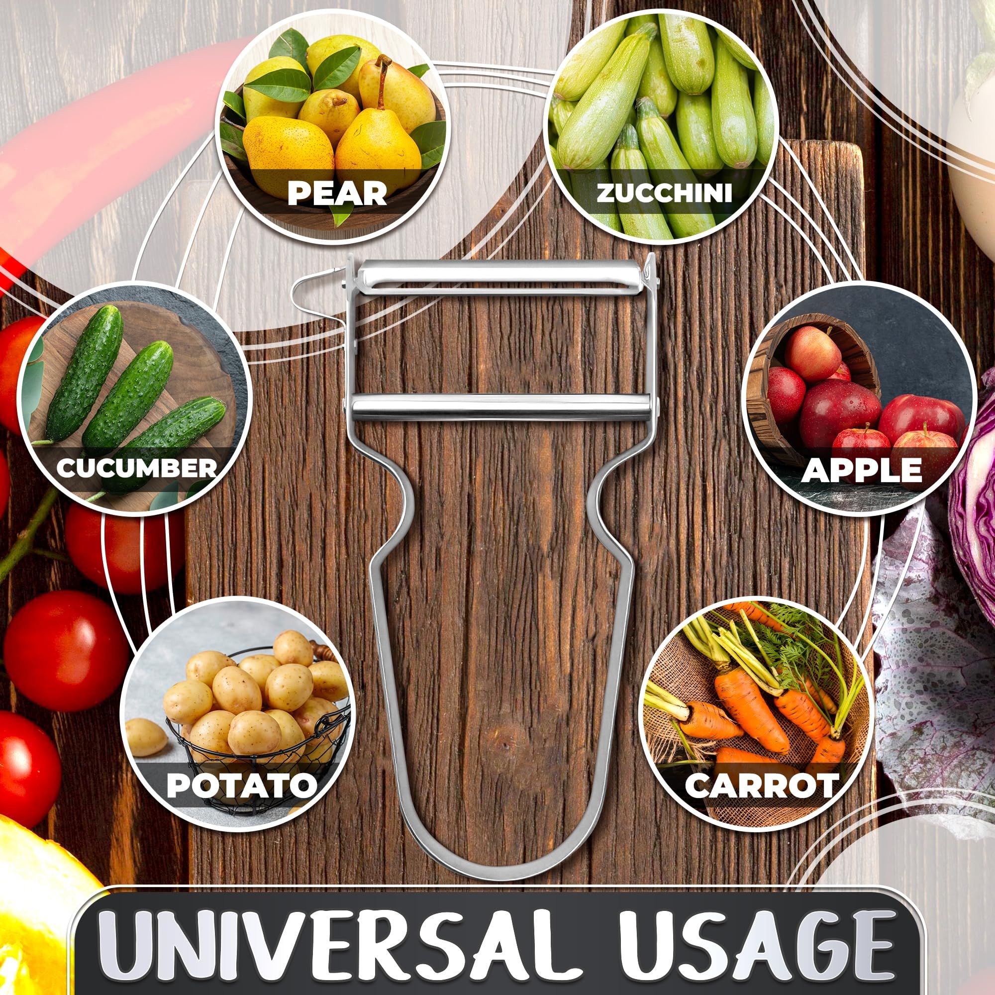Vegetable Peelers for Kitchen Potato Peelers - Stainless Steel Kitchen Peeler Potato Peeler Stainless Steel Carrot Peeler - Fruit โ image 4