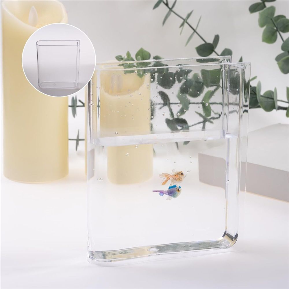 Clear Acrylic Book Vase for Flowers, Transparent Flower Vase for Home Decor, Simplicity Bookshelf Decor, Unique Stuff for Book Lovers (Clear) — image 2