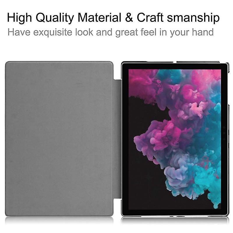 Case Ultra thin folio PU leather shell for Surface Pro 7 Grey — image 4