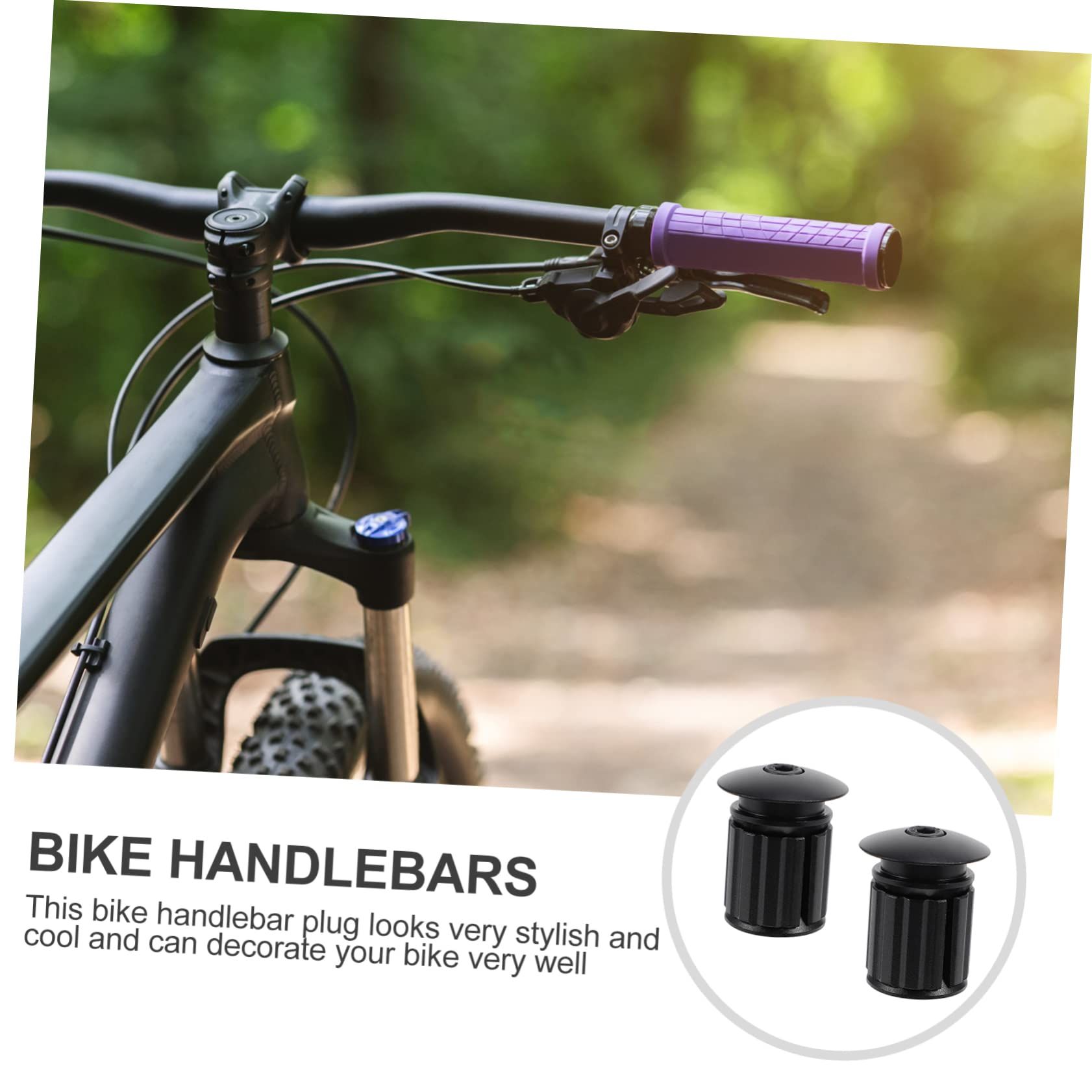 Handlebar End Plugs - Expanding, Aluminum and Adjustable Handlebar Bike Bar Ends for Road, Mountain, BMX, MTB Bicycle(Black) โ image 4
