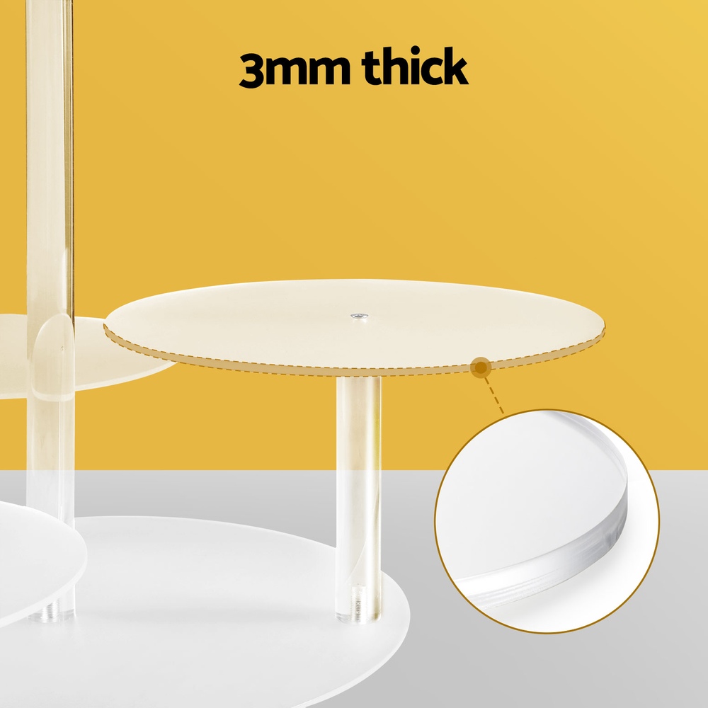 5-Star Chef Cake Stand 5 Tiers Acrylic Holder Display Round Clear Wedding Party โ image 6