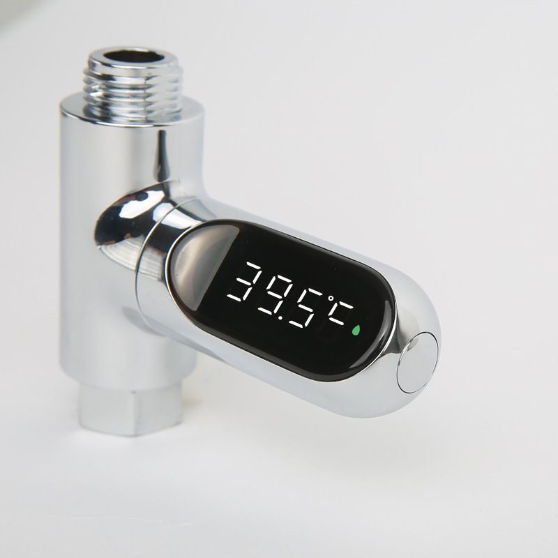 Shower Thermometer Led Digital Display Baby Bath Water Fahrenheit Celsius Thermometer 360°Rotating Screen for Home Bathroom