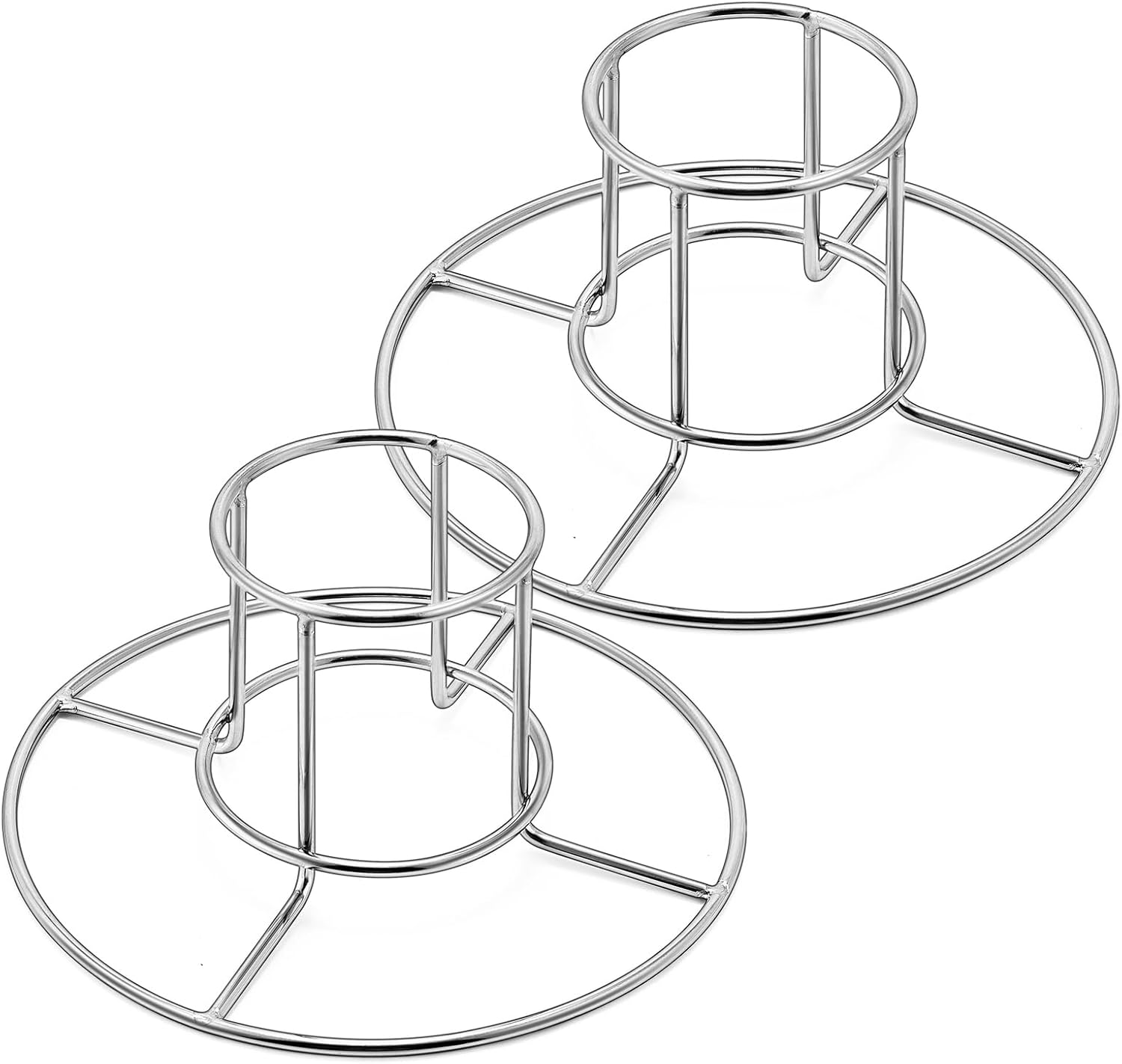 2-Pack Beer Can Chicken Holder for Grill Smoker Oven, Vertical Stainless Steel Beer Butt Chicken Stand for Whole Chicken Roaster, Food Grade & Non-Toxic Rack