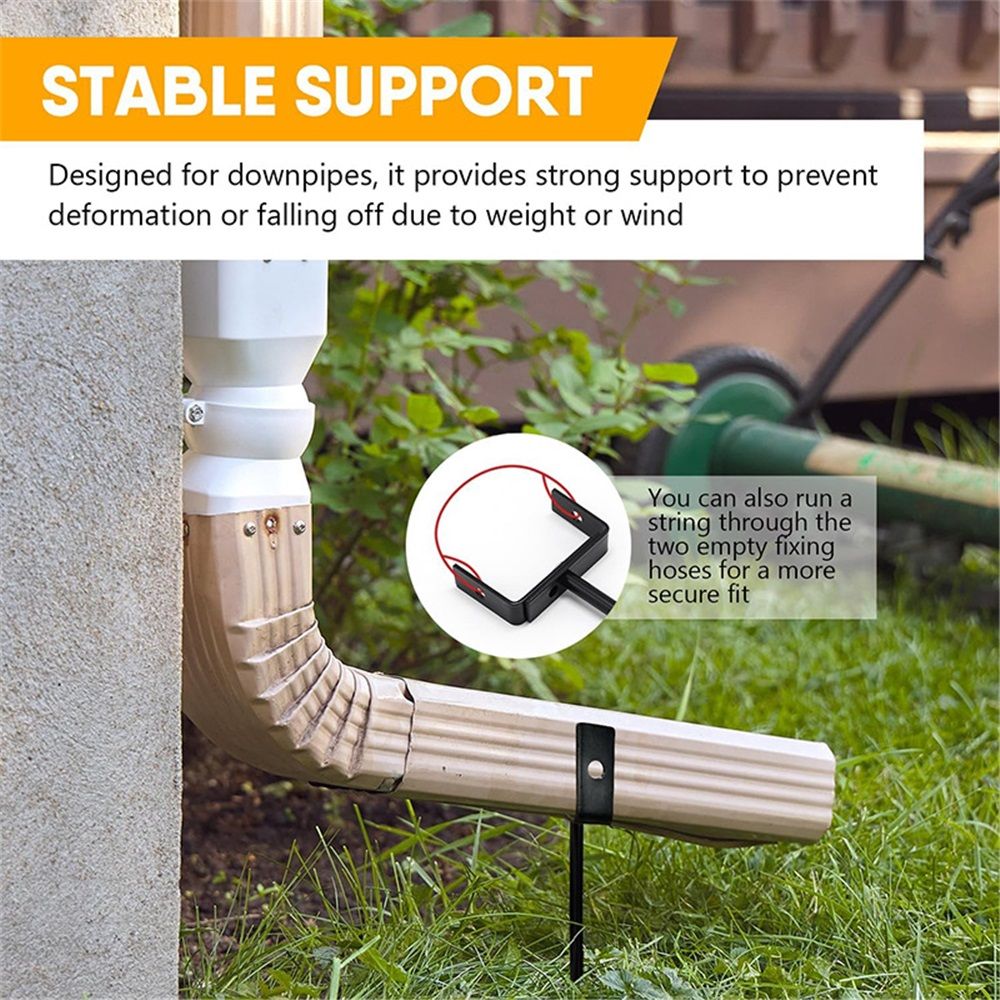 Rainwater Downspout Bracket - Heavy-Duty Galvanized Iron with Eco-Friendly Coating, Adjustable Size, Rust-Proof Anchor for Pipe Support, Easy Installation (4 — image 3