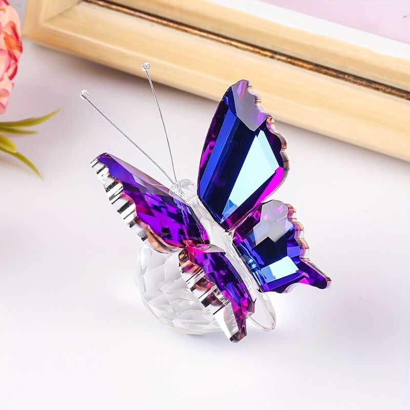 Five colors**"Crystal Wing Radiance" | 5.5cm Gradient Crystal Butterfly Sculpture — Poetry Captured in a Moment, an Eternal Gift Illuminating Space and Heart** — image 6