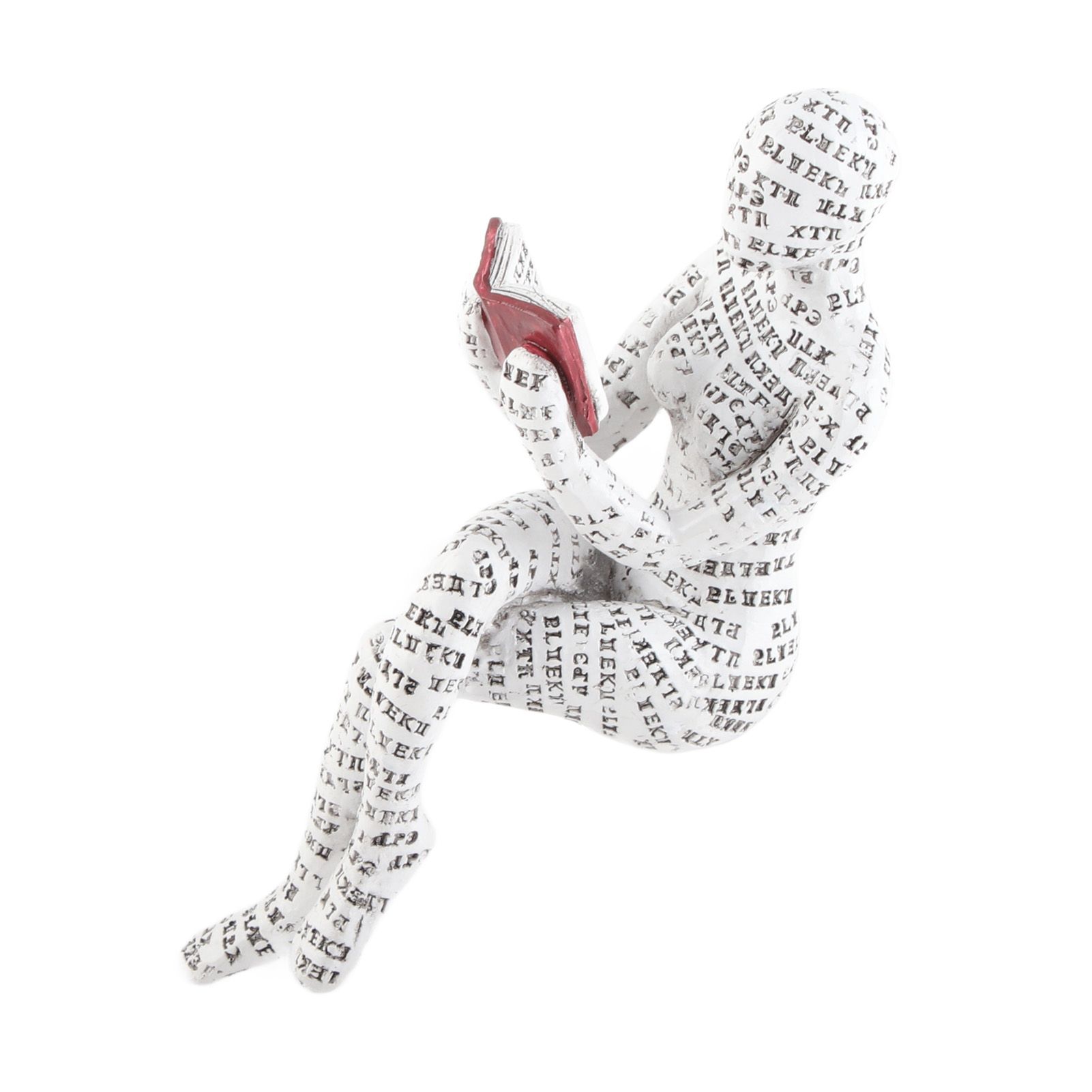 Resin Reading Woman Figurine Innovative Lady Reading Pulp Molding Bookshelf Ornaments for Home Decoration D — image 4