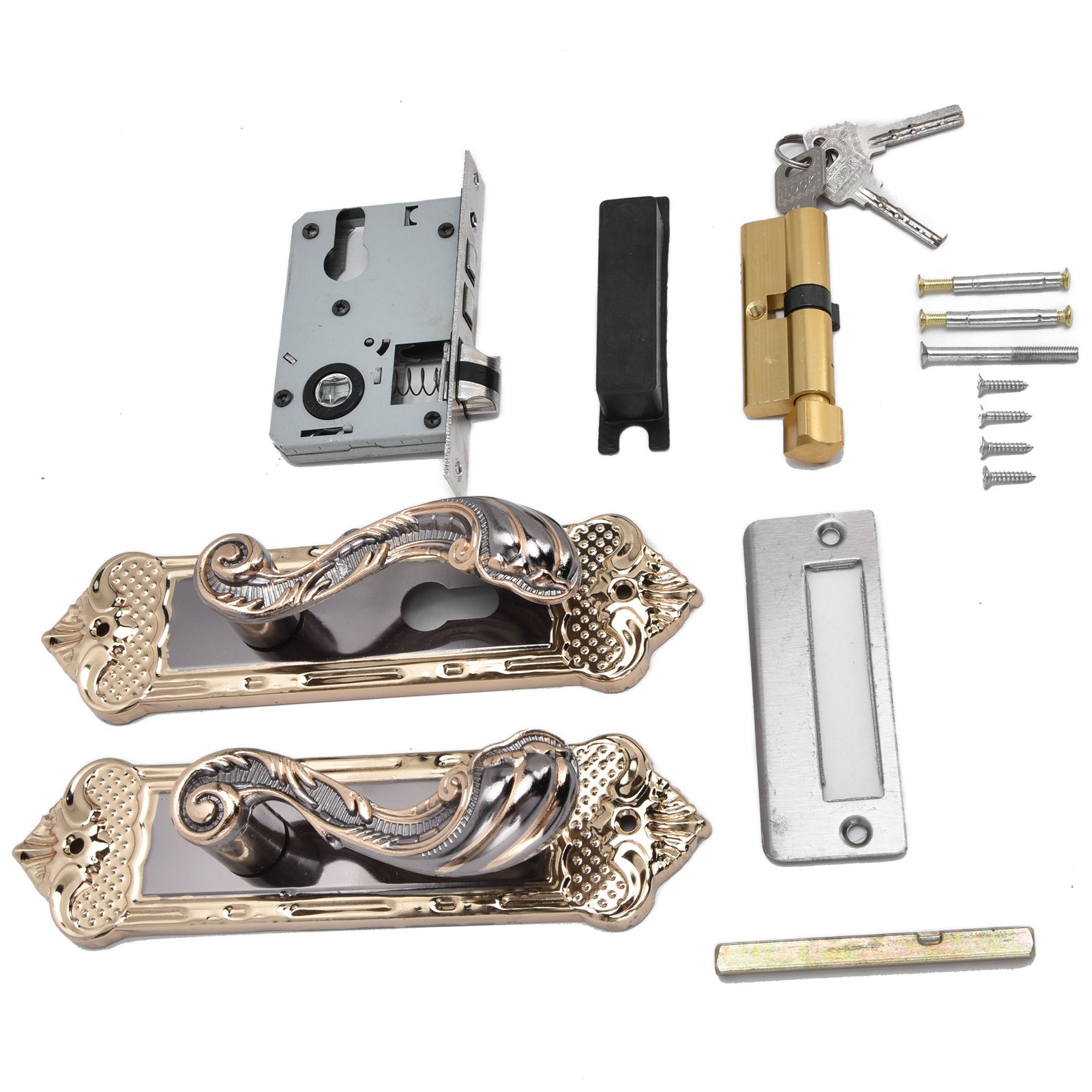 Door Handle Lock Silent Lock Bearing Safety Lever Handle Reversible Bedroom Door Lock — image 3