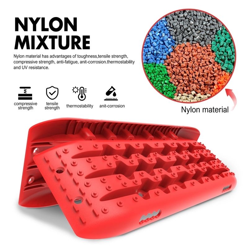 X-BULL Recovery tracks 10T 2 Pairs/ Sand tracks/ Mud tracks/ Mounting Bolts Pins Gen 2.0 -Red — image 5