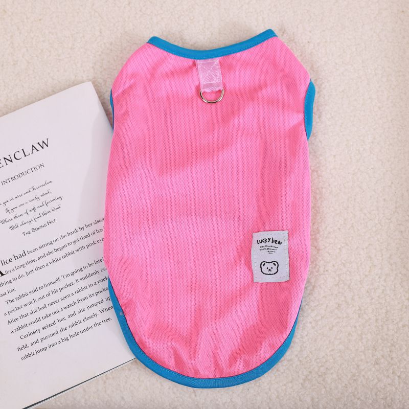 Dog Vest Breathable Summer Pet Clothing with Leash Clip M