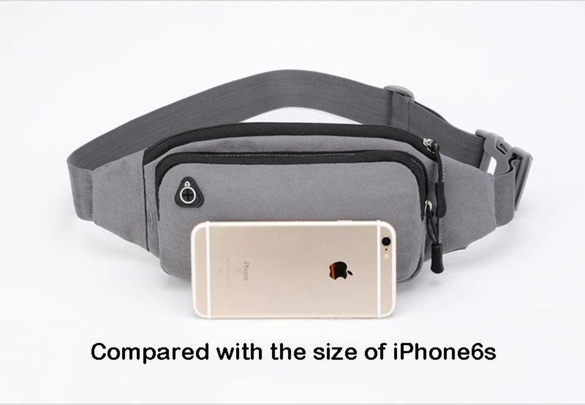 Waist Bag - Travel Fanny Pack – Pouch Bag – Waist Bag with Headphone/Earbud Hole - Festival Must-Haves – Waistpack - Smartphone Waist Bag – Black — image 5