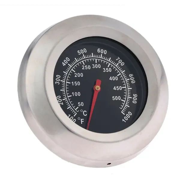 BBQ Grill Thermometer, Stainless Steel Temperature Gauge for Smokers and Charcoal Grills, 7.6 cm Dial, 0-538 C — image 3