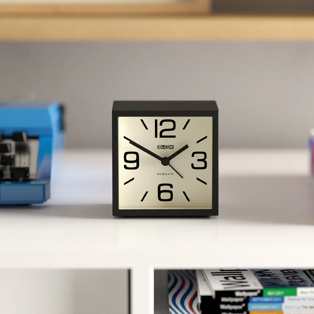 Newgate Cube Mantel Clock-Black — image 4