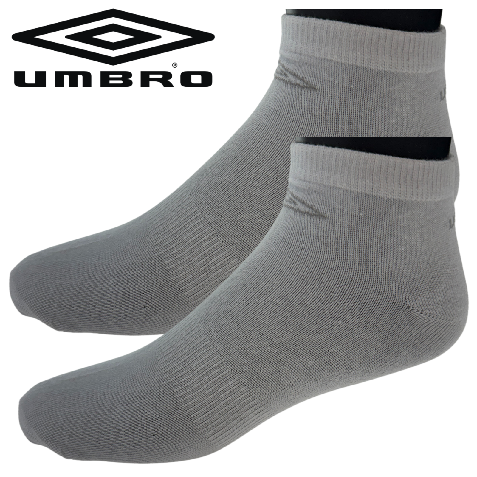 Umbro Mens Trainer Ankle Socks - White - 1 Pack of 3 Pairs โ image 2