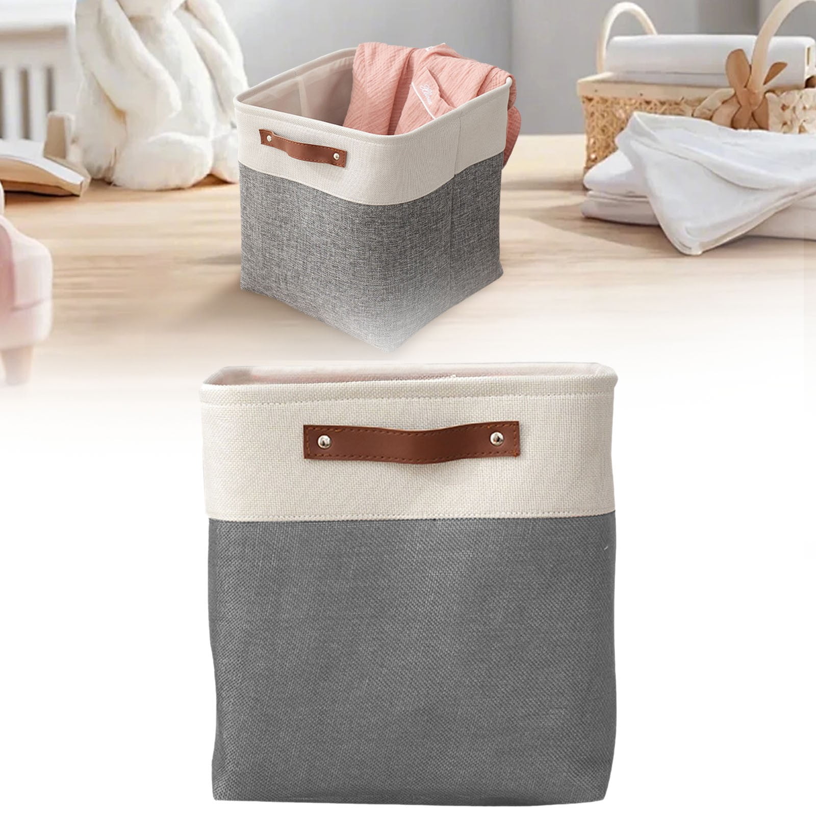 Transparent Zipper Clothing Storage Bag - Heavy-Duty Organizer for Blankets, Linen, Bed Sheets, Clothes & Pillows, Grey, 30 × 23 × 15 cm — image 2