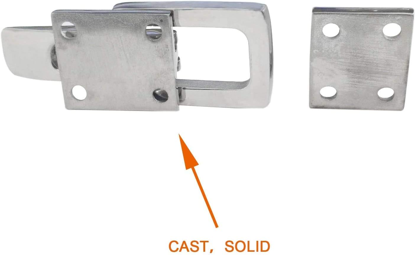 Grade Heavy Dudy 316 Stainless Steel Lockable Latch Marine Boat Door Lock Anti-Rattle Fastener Clamp — image 3