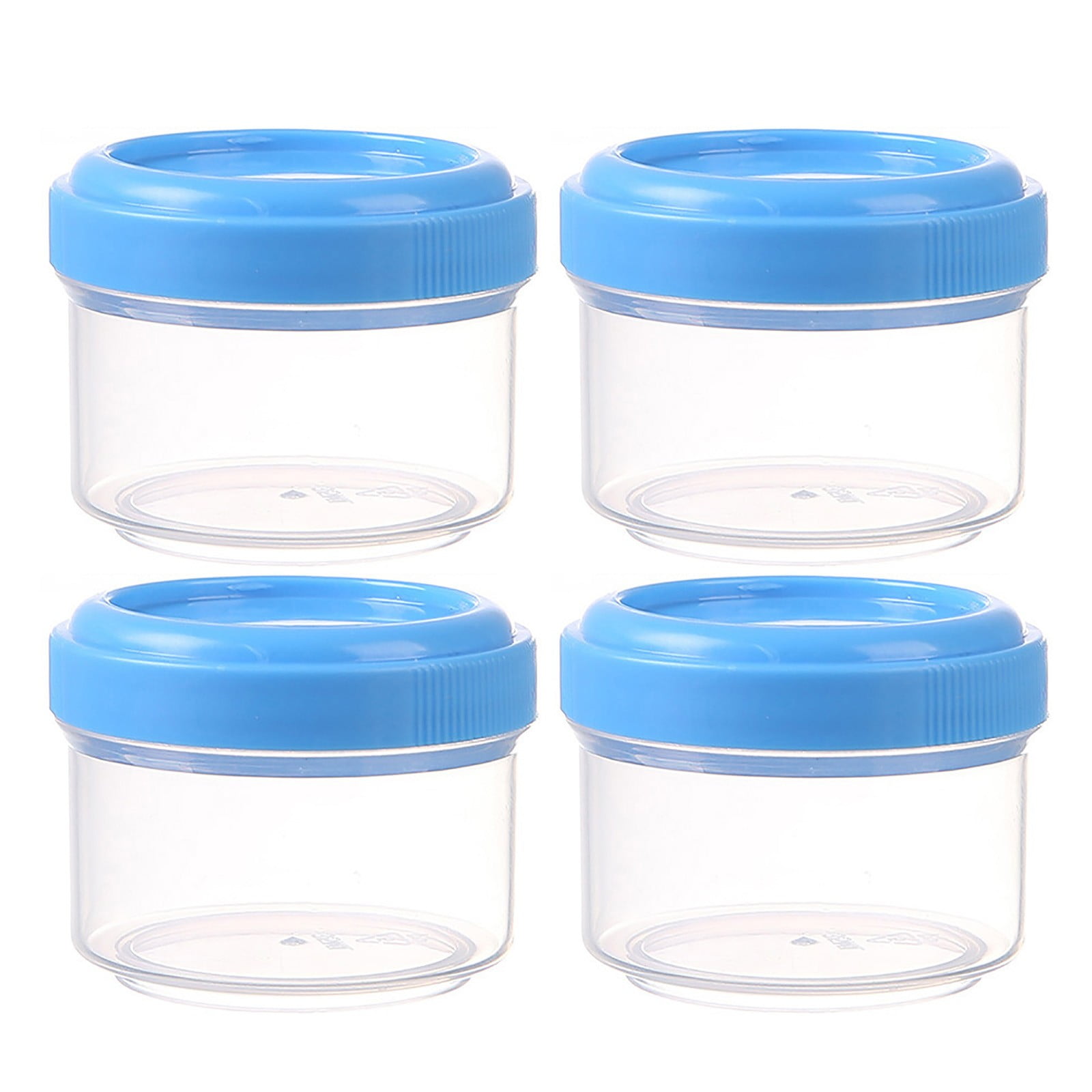 4 Pieces Plastic Jars With Lids, Small Plastic Storage Jars With Screw On Lids, Mini Wide-Mouth Refillable Storage Containers, Empty, Yellow — image 4