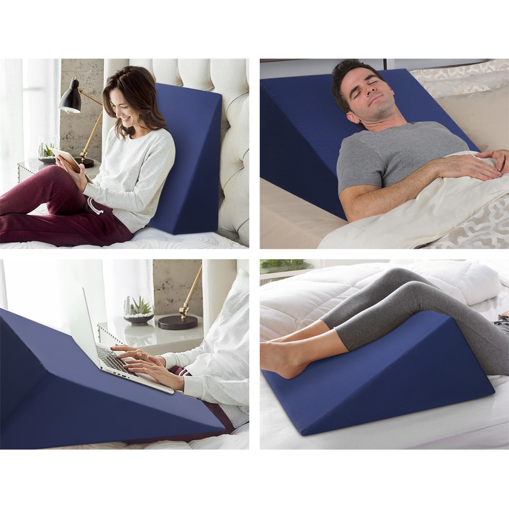 Giselle Bedding Wedge Pillow White & Blue โ image 3