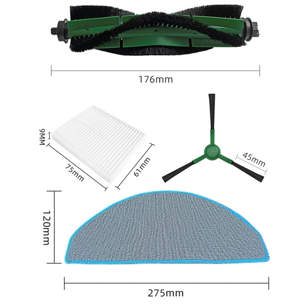 For Roomba 105 & For Combo Parts Set Main Brush Mop Cloth Side Brushes & Filters for Comprehensive Floor Cleaning Solutions — image 6