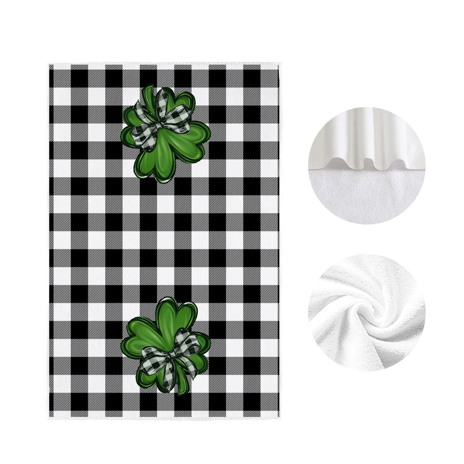 1 Piece Shamrock Kitchen Towel, St Patricks Day Decorative Dish Cloth for Kitchen Bathroom and Home, 15 x 24 in โ image 6