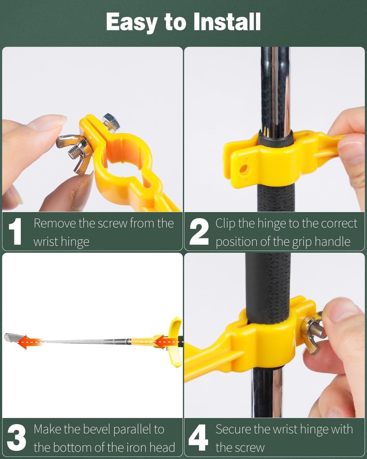 Golf Wrist Trainer Yellow 1 Pack Swing Correction Tool for Beginners Arm Elbow Position Training Accessory — image 5