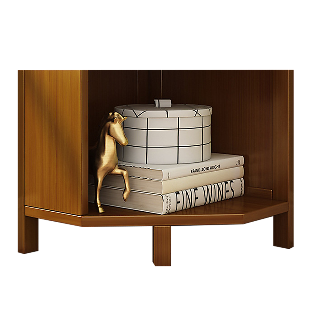 5-Shelf Corner Bookcase Industrial Bookshelf Display Storage Stand — image 5